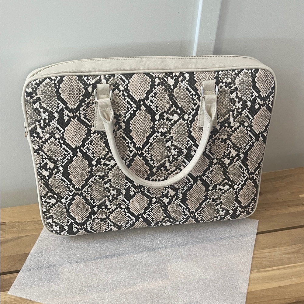 White House Black Market Python Pattern Laptop Ba… - image 6